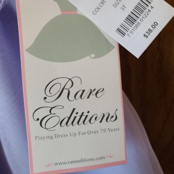 Girls 3T Rare Editions Sleeveless Periwinkle Dress - Picture 5 of 7